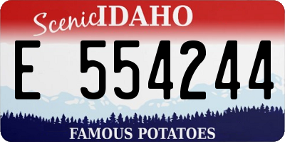 ID license plate E554244