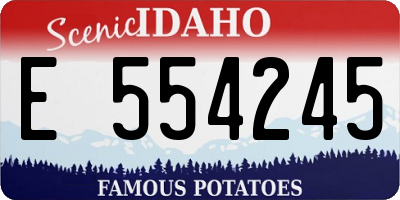 ID license plate E554245