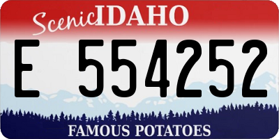 ID license plate E554252