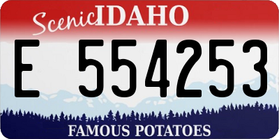 ID license plate E554253