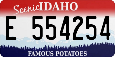 ID license plate E554254
