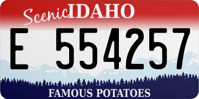 ID license plate E554257
