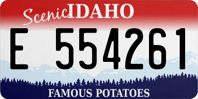 ID license plate E554261