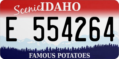 ID license plate E554264