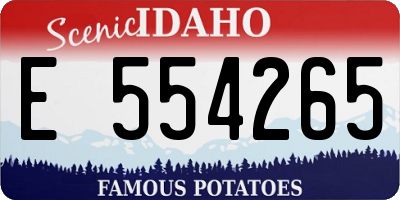 ID license plate E554265