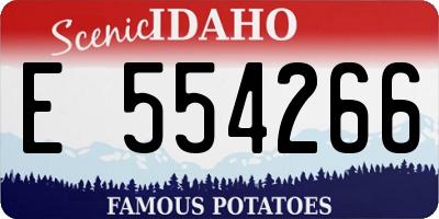 ID license plate E554266