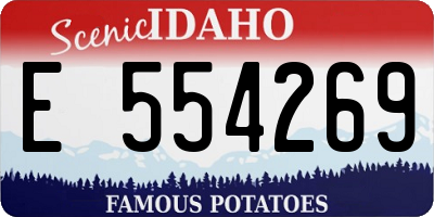 ID license plate E554269