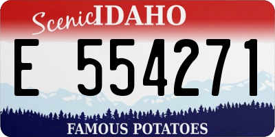 ID license plate E554271