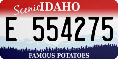 ID license plate E554275