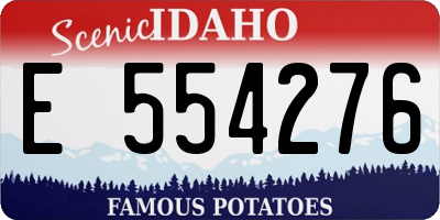 ID license plate E554276
