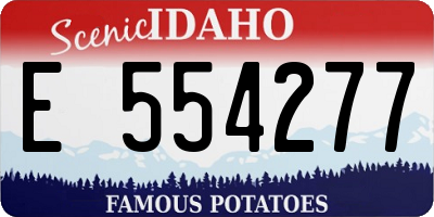 ID license plate E554277