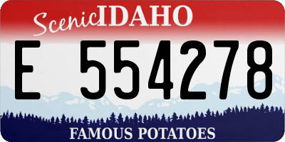 ID license plate E554278