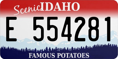 ID license plate E554281