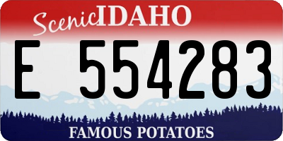 ID license plate E554283