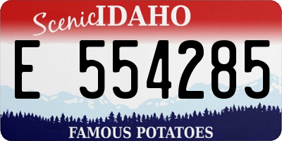 ID license plate E554285