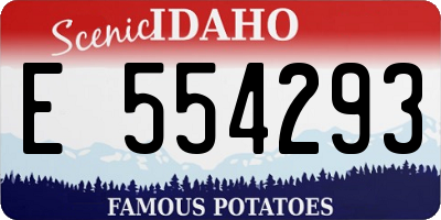 ID license plate E554293