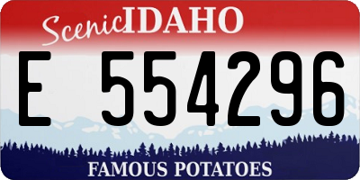 ID license plate E554296