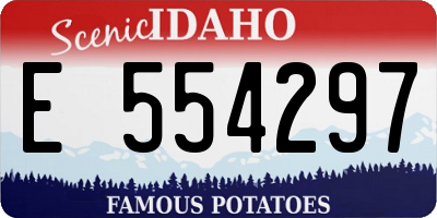 ID license plate E554297
