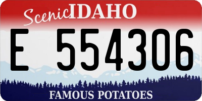 ID license plate E554306