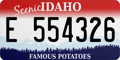 ID license plate E554326