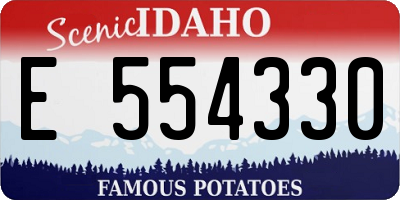 ID license plate E554330