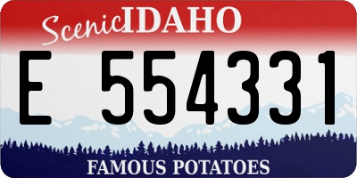ID license plate E554331