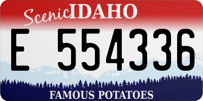 ID license plate E554336