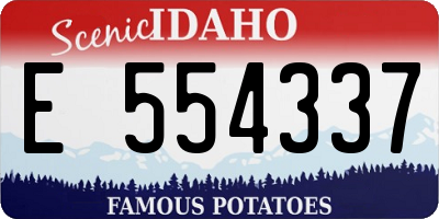 ID license plate E554337