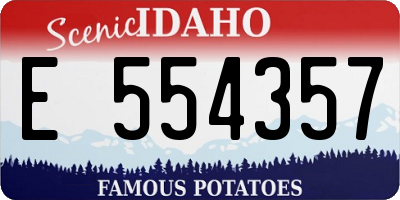 ID license plate E554357