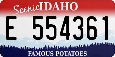 ID license plate E554361