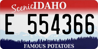 ID license plate E554366