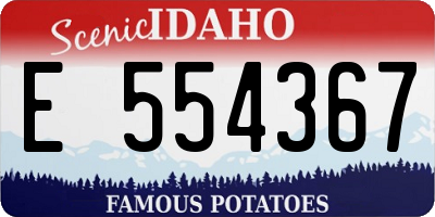 ID license plate E554367