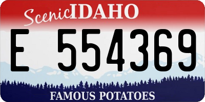 ID license plate E554369