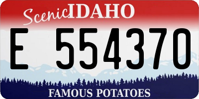 ID license plate E554370