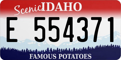 ID license plate E554371