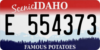 ID license plate E554373