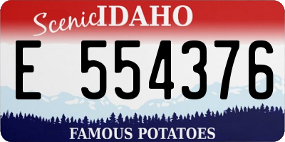 ID license plate E554376