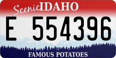 ID license plate E554396