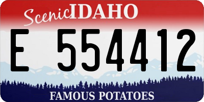 ID license plate E554412