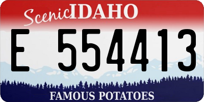 ID license plate E554413
