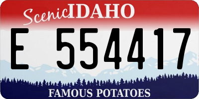 ID license plate E554417