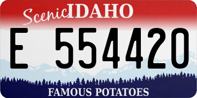 ID license plate E554420