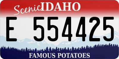 ID license plate E554425