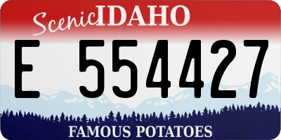 ID license plate E554427