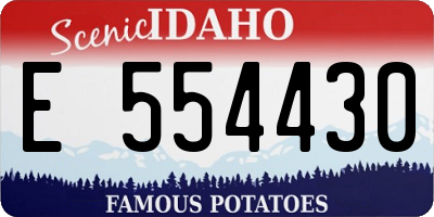 ID license plate E554430