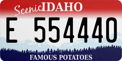 ID license plate E554440