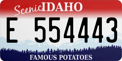 ID license plate E554443