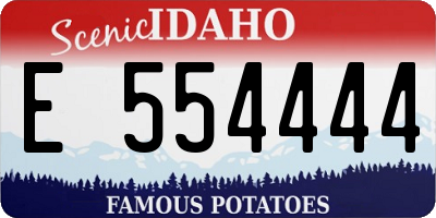 ID license plate E554444