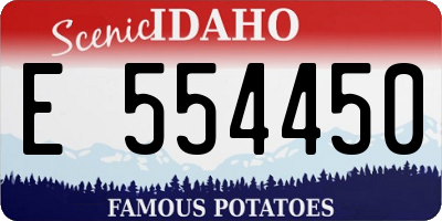 ID license plate E554450