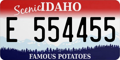 ID license plate E554455